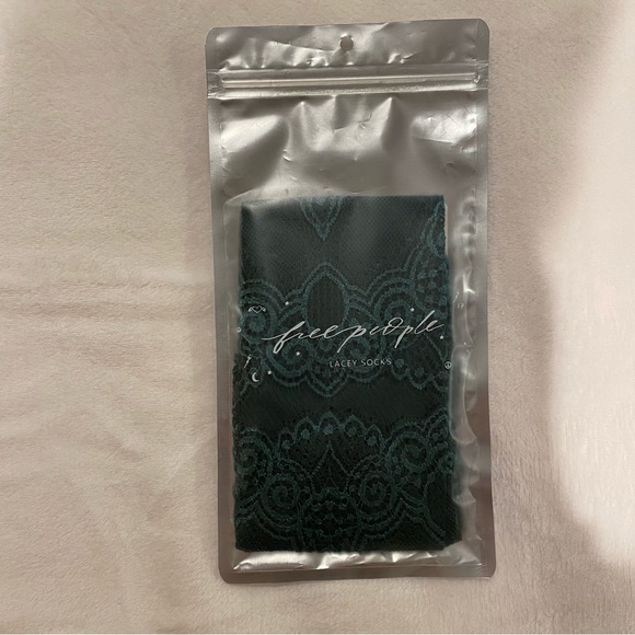 Free People Camila Lace Lacey Sheer Stockings Lingerie Socks | One Size - Picture 4 of 6